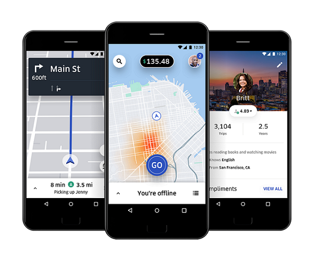 Uber Mobile App Interface