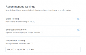 Google Analytics recommended settings