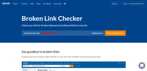 Broken link checker by Ahref